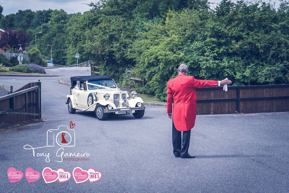 Toastmaster directing Wedding Car