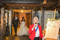 Lady Toastmaster announcing Bride and Groom