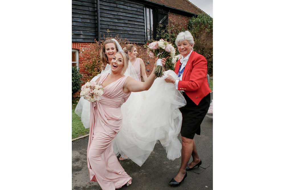 Lady Toastmaster with Bride and Bridesmaids