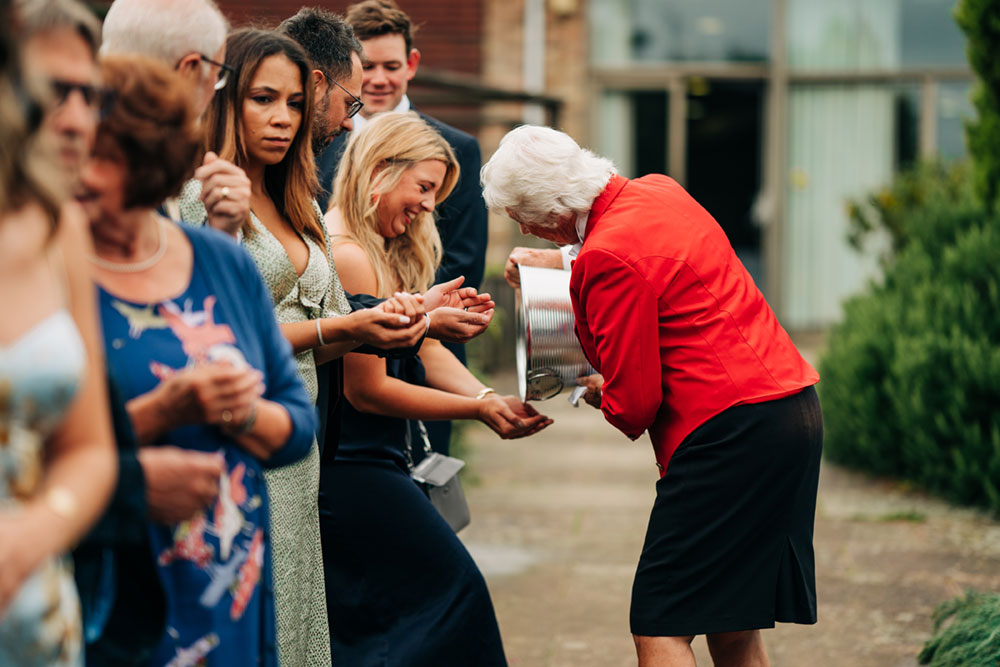 Lady Toastmaster with Wedding guests